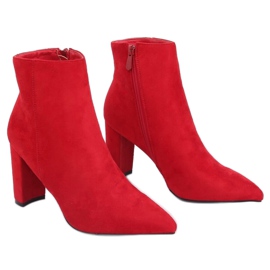 Rote Stiefel mit hohen Absätzen NS039P Rot