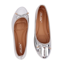 Ballerinas in Silbermetallic 9988-139 Silber grau