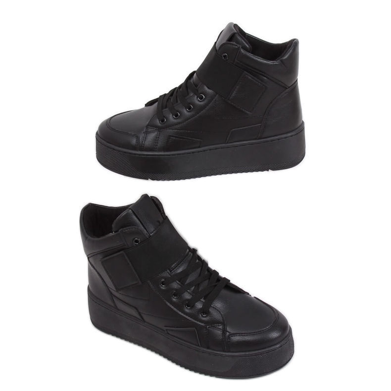 Schwarze Turnschuhe LA55 Schwarz