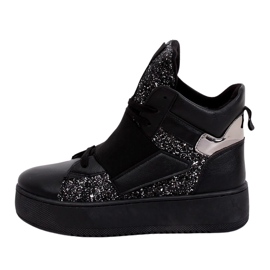 Schwarze Turnschuhe LA56 Schwarz