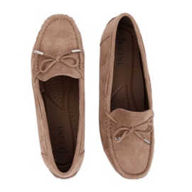 Beige Slipper für Damen R812 Khaki braun mehrfarbig