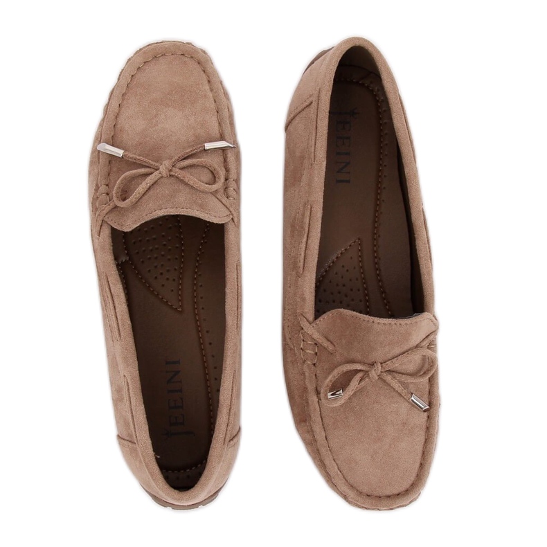 Beige Slipper für Damen R812 Khaki braun mehrfarbig