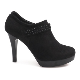 Elegante Stiefel mit hohem Absatz 9214-1 Schwarz