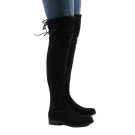 Wildlederstiefel für Damen 8926 schwarz