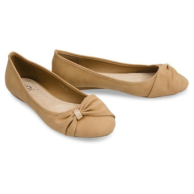 Ballerinas mit Schleife 6554 Khaki mehrfarbig