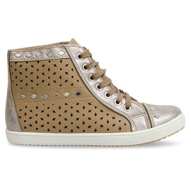 High-Top-Sneaker mit Nieten G (3) Camel braun
