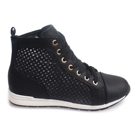 Durchbrochene Airy Sneakers 80-12 Schwarz