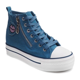 High Denim Sneakers K3031 Marineblau