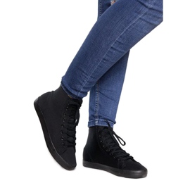 High-Top-Sneaker Lycra B113B Schwarz