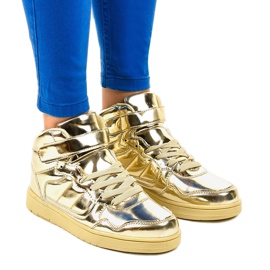 Goldlackierte Sneaker XW7082 golden