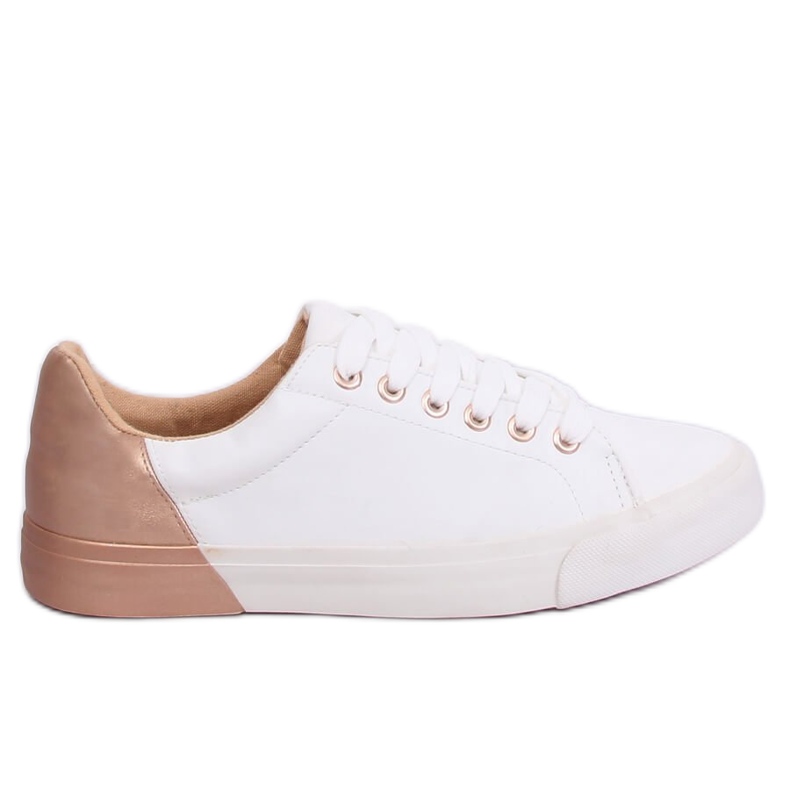 Damen Sneakers in Weiß und Champagner A88-29 W-CHAMPAGNE mehrfarbig