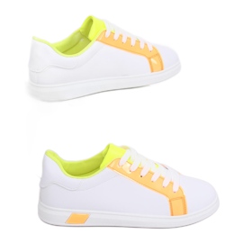 Damen Sneaker W-3116 Orange weiß gelb