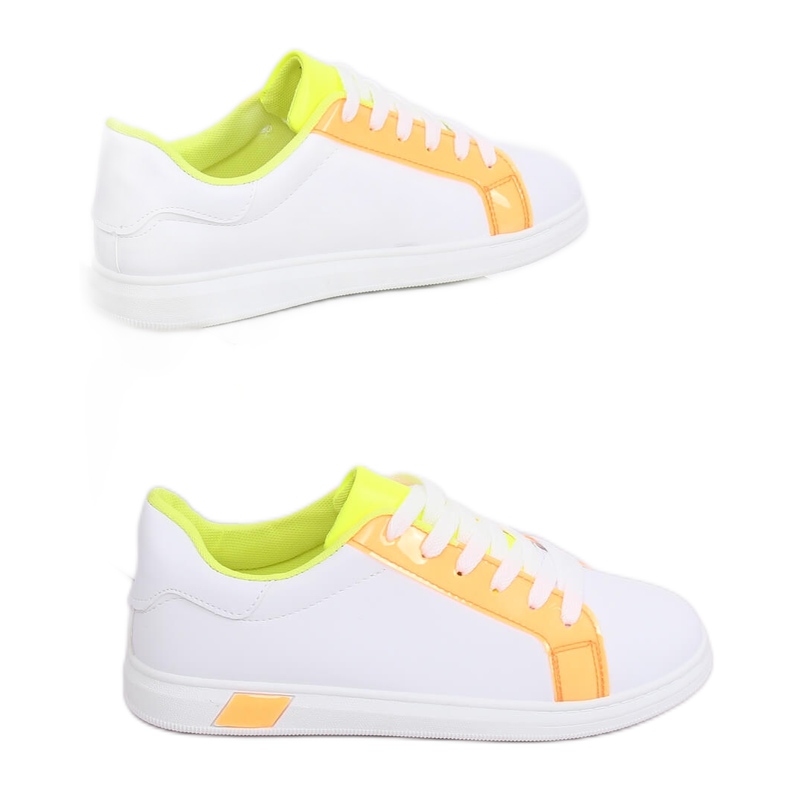 Damen Sneaker W-3116 Orange weiß gelb