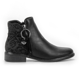 Filippo Stylische Stiefel mit Reißverschluss schwarz