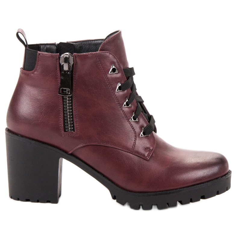 Vinceza Niedrige Stiefel an der Bar rot