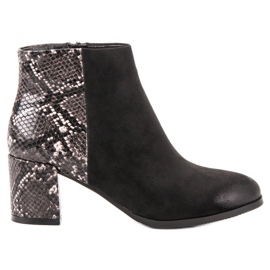 Vinceza Stiefel mit Animal-Print schwarz gelb