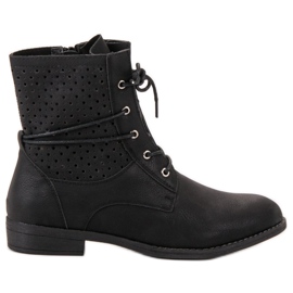 Groto Gogo Modische gebundene Stiefel schwarz