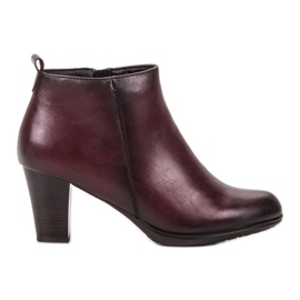 Vinceza Stiefel mit niedrigem Absatz rot