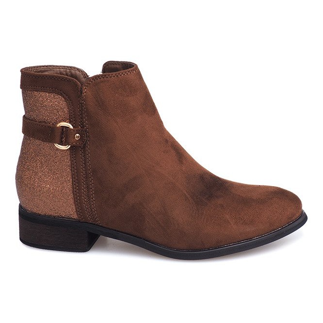 Wildleder Booties Chelsea Boots HQ873 Camel braun