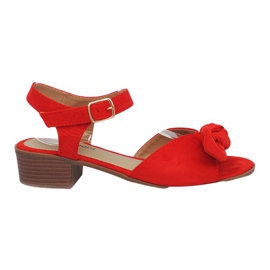 Rote Noemia-Sandalen mit hohen Absätzen