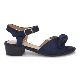 Marineblaue Sandalen mit hohen Absätzen von Noemia