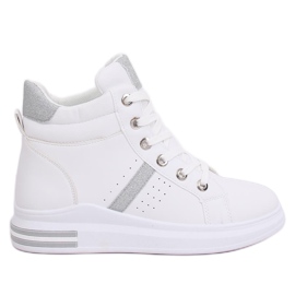 Weiße CB-19078 WHITE / SILBER Sneakers