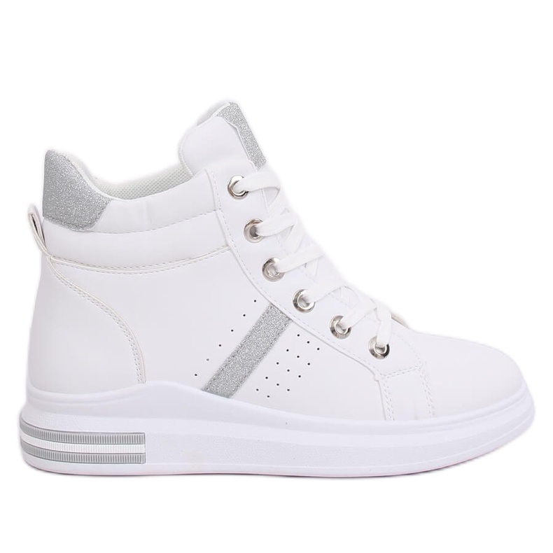 Weiße CB-19078 WHITE / SILBER Sneakers