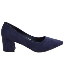 Pumps auf weiten Absätzen marineblau KJ-10 D.BLUE navy blau