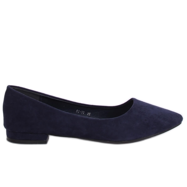 Ballerinas mit Mandelzehen marineblau RC-76 Navy navy blau