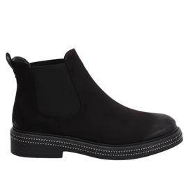 Schwarze Chelsea-Boots für Damen WY-2842 Schwarz