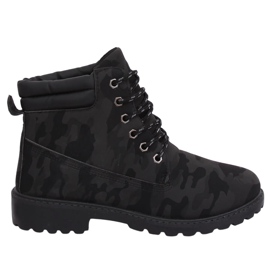 Timber Boots für Damen Camo W-3033 Blackcamuflage schwarz