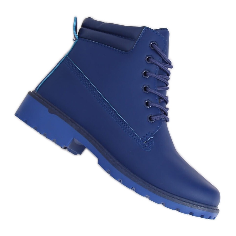 Timber Stiefel für Damen marineblau W-3033 Blau navy blau