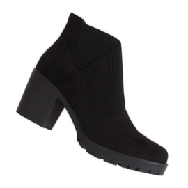 Schwarze Stiefel mit hohen Absätzen BH151-KB Schwarz