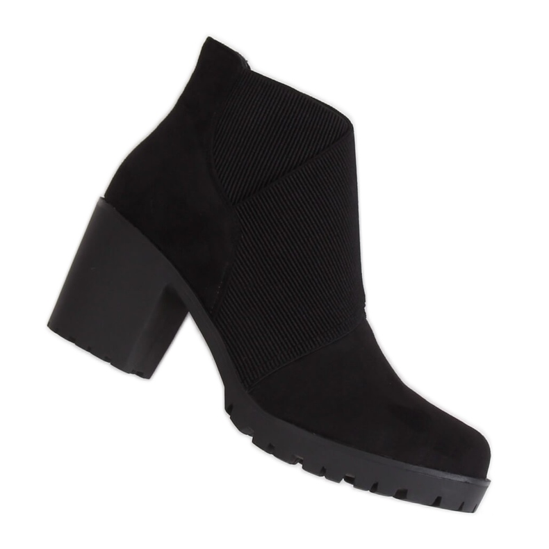 Schwarze Stiefel mit hohen Absätzen BH151-KB Schwarz