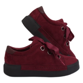 Kastanienbraune Damen-Sneaker 1018 Wine II-GAT rot