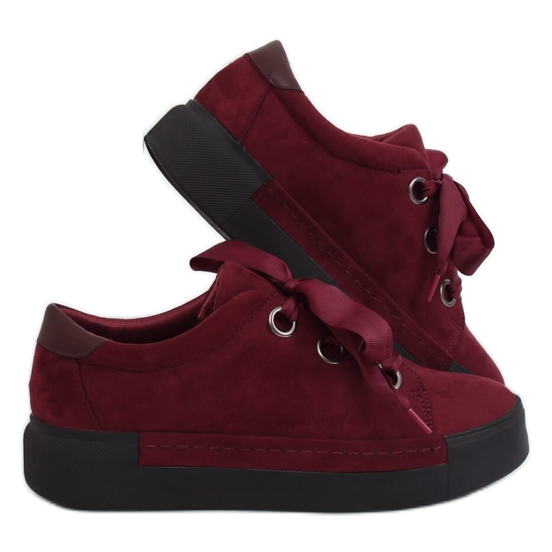 Kastanienbraune Damen-Sneaker 1018 Wine II-GAT rot