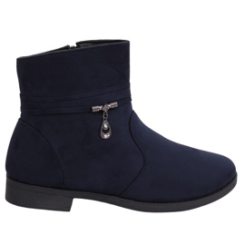 Marineblaue Damen Wildlederstiefel MP-53 Blue