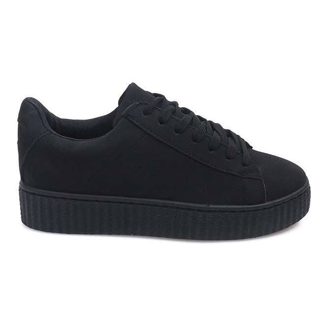 Creepers Stiefel auf MB-1 Black Platform schwarz