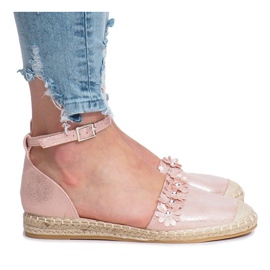 Rosa Espadrilles mit Favara-Blüten
