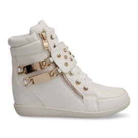 Sneakers Sneakers On Wedge Stiefel Ovye WF100 Weiß