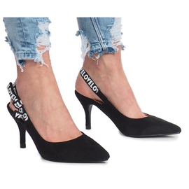 Schwarze High Heels Sandalen von Love Paris