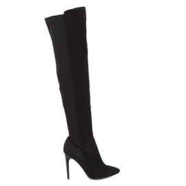 Schwarze Überstiefel an einem Pin 0H010 Schwarz