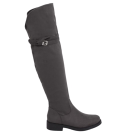 Overknee-Stiefel grau SU-2850 Grey