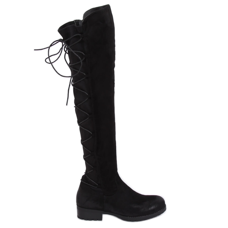 Black F2020 Schwarze Reitstiefel mit flexiblem Obermaterial
