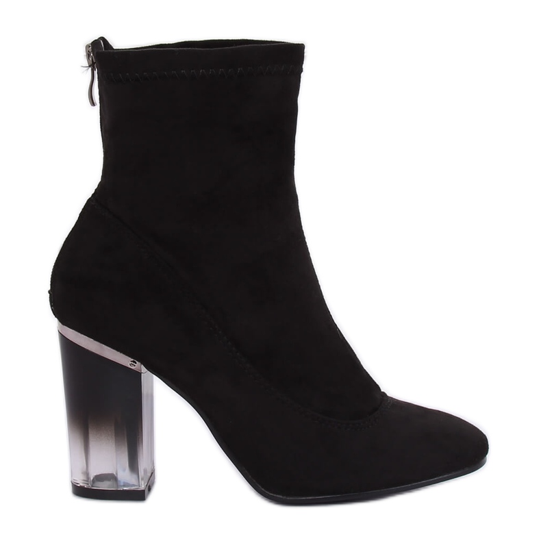 Schwarze Stiefel mit hohen Absätzen H8-93 Schwarz