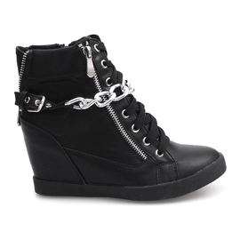 Stiefel Sneakers On Wedge 8089 Schwarz
