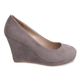 Wildleder Pumps On Wedge 2054 Grau