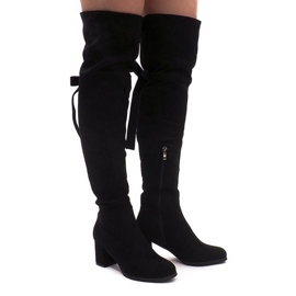 Warme Wildlederstiefel On A Bar ES8517 Schwarz