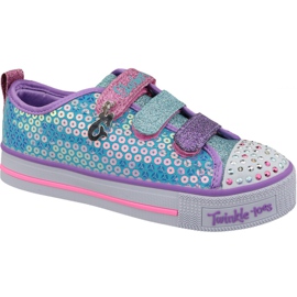 Skechers Twinkle Lite Jr 20062L-TQMT blaue Schuhe mehrfarbig
