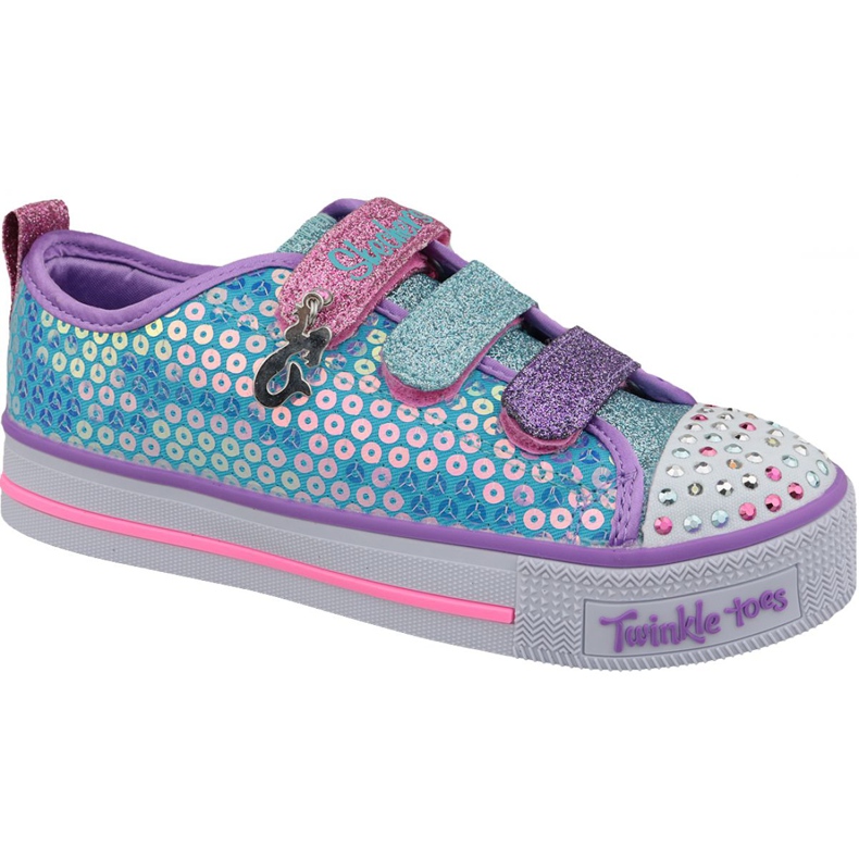 Skechers Twinkle Lite Jr 20062L-TQMT blaue Schuhe mehrfarbig